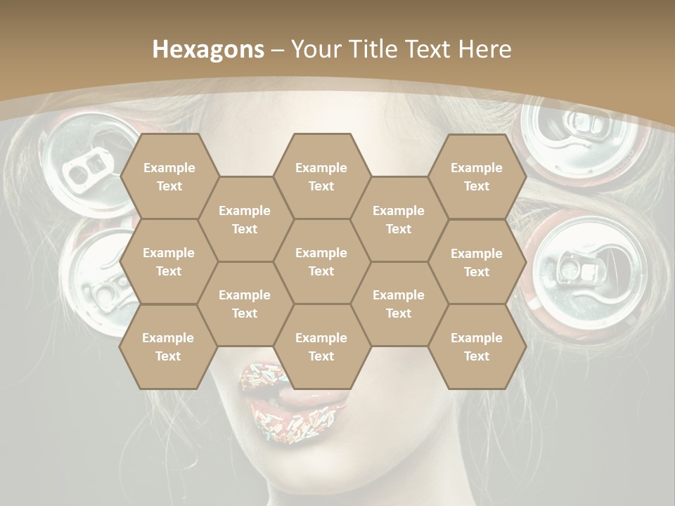 Cans In Hair PowerPoint Template