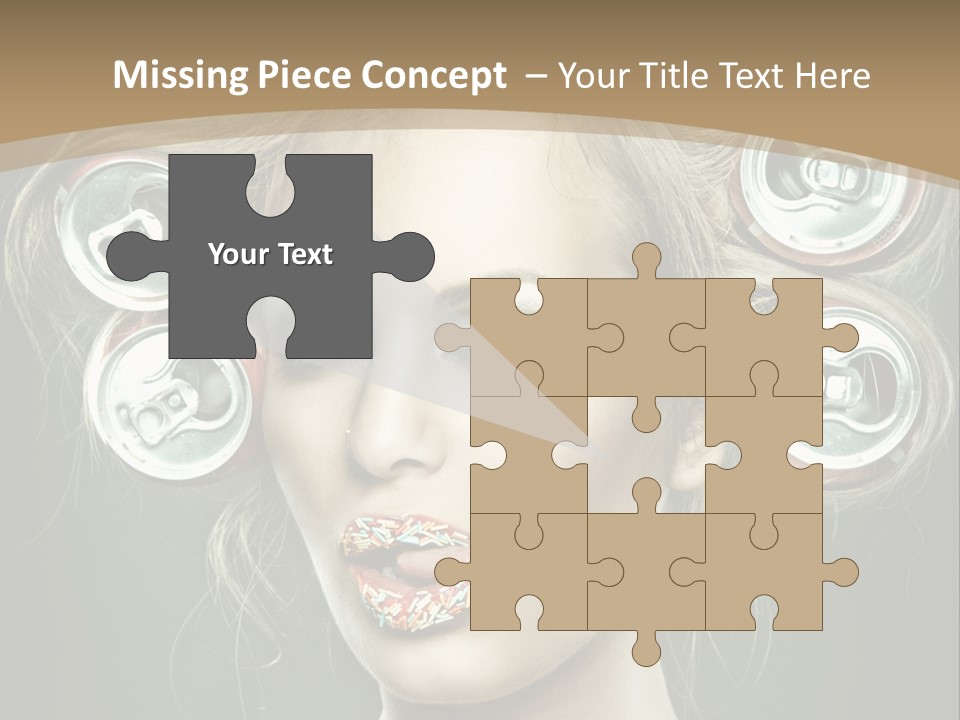 Cans In Hair PowerPoint Template