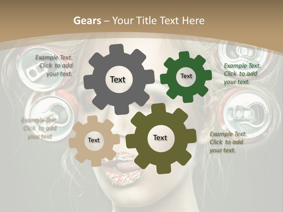 Cans In Hair PowerPoint Template