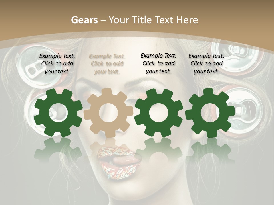 Cans In Hair PowerPoint Template