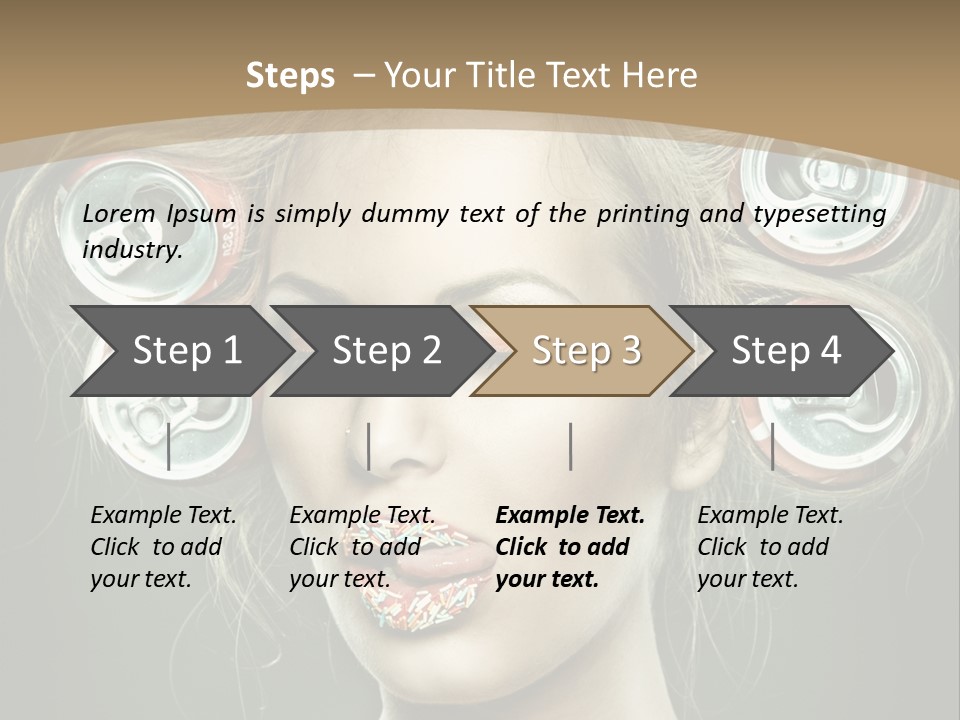 Cans In Hair PowerPoint Template