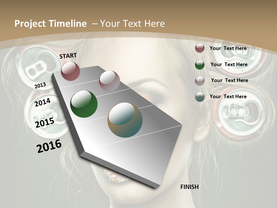 Cans In Hair PowerPoint Template