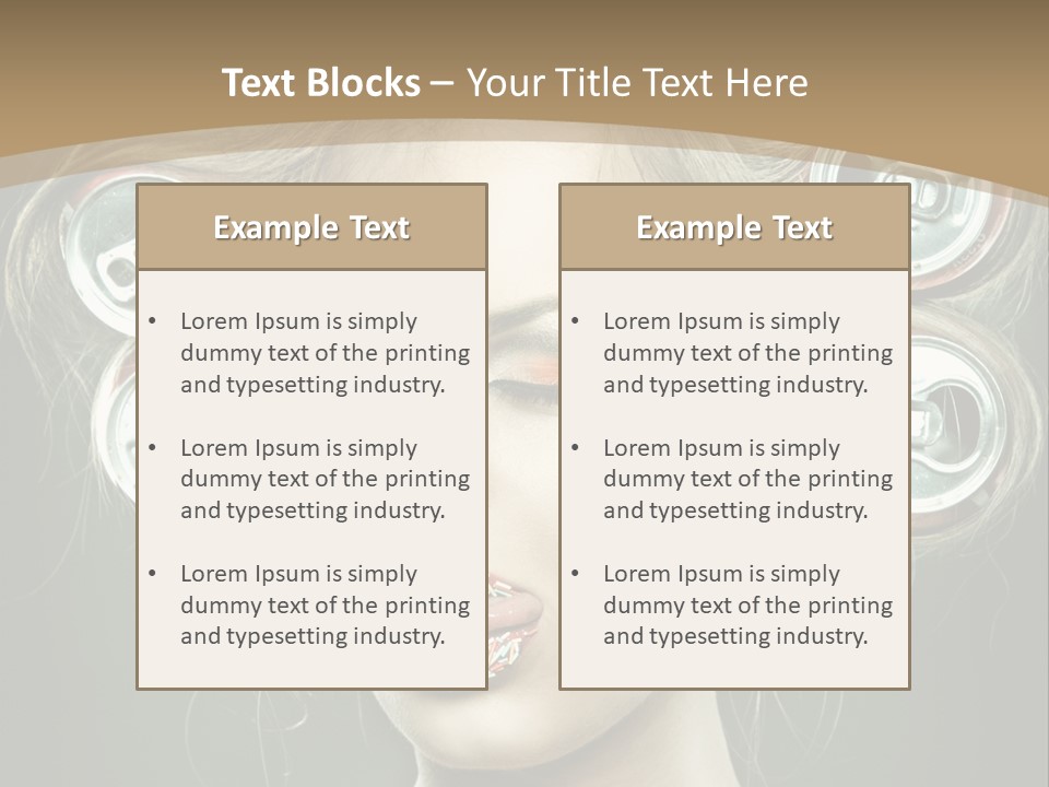 Cans In Hair PowerPoint Template