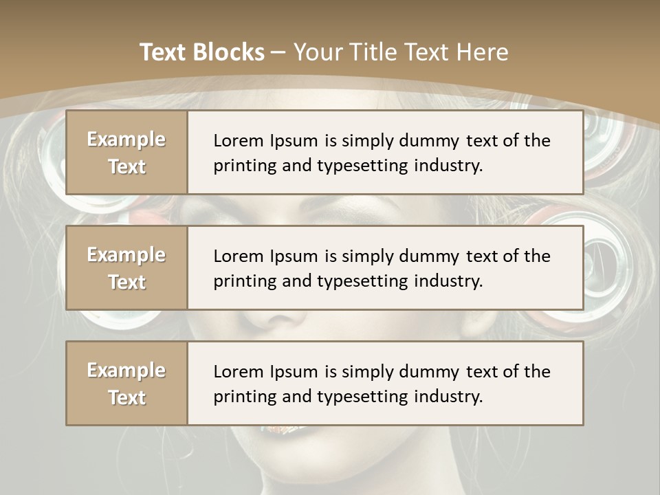 Cans In Hair PowerPoint Template