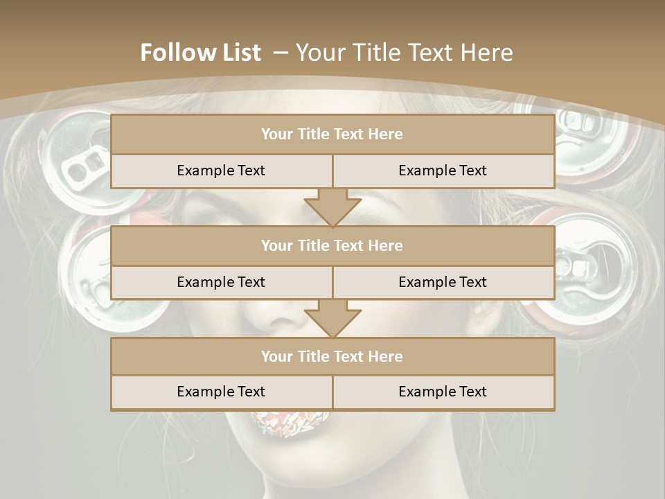 Cans In Hair PowerPoint Template