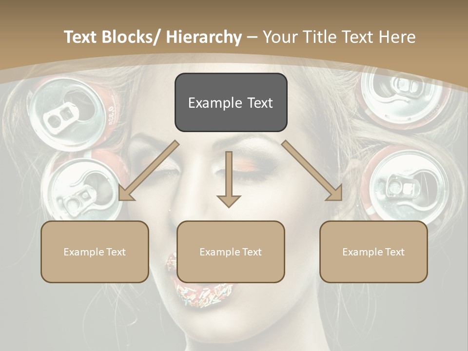 Cans In Hair PowerPoint Template