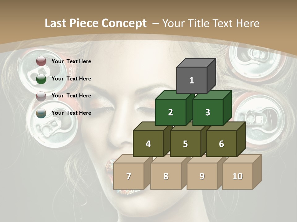 Cans In Hair PowerPoint Template