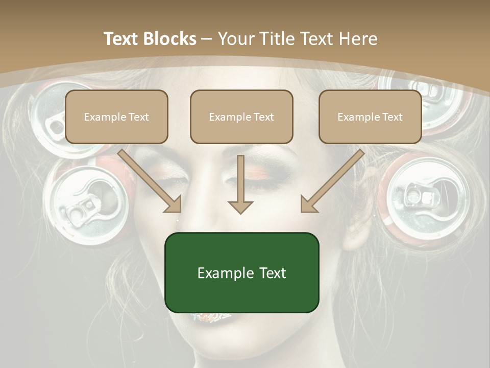 Cans In Hair PowerPoint Template