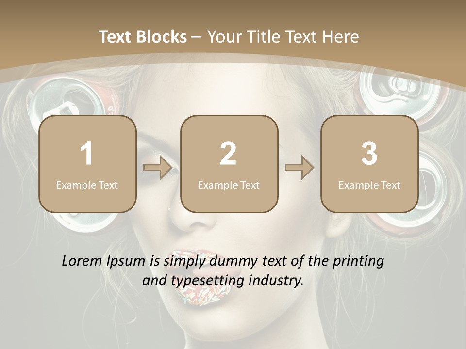 Cans In Hair PowerPoint Template