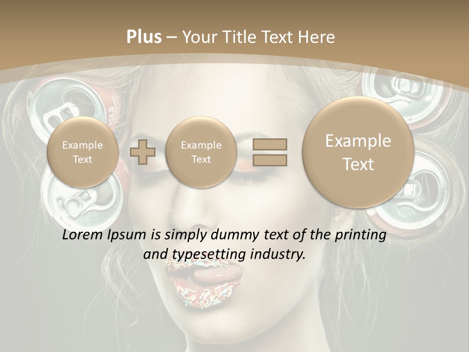 Cans In Hair PowerPoint Template