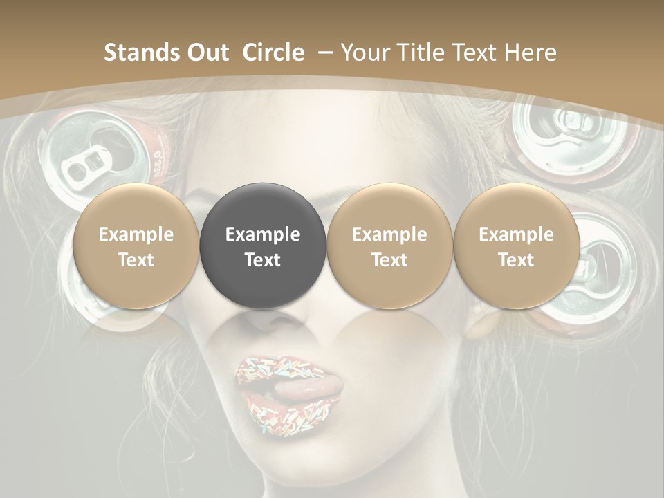 Cans In Hair PowerPoint Template
