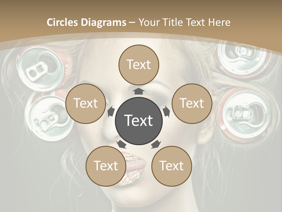 Cans In Hair PowerPoint Template