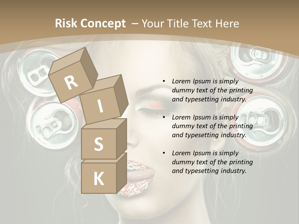 Cans In Hair PowerPoint Template