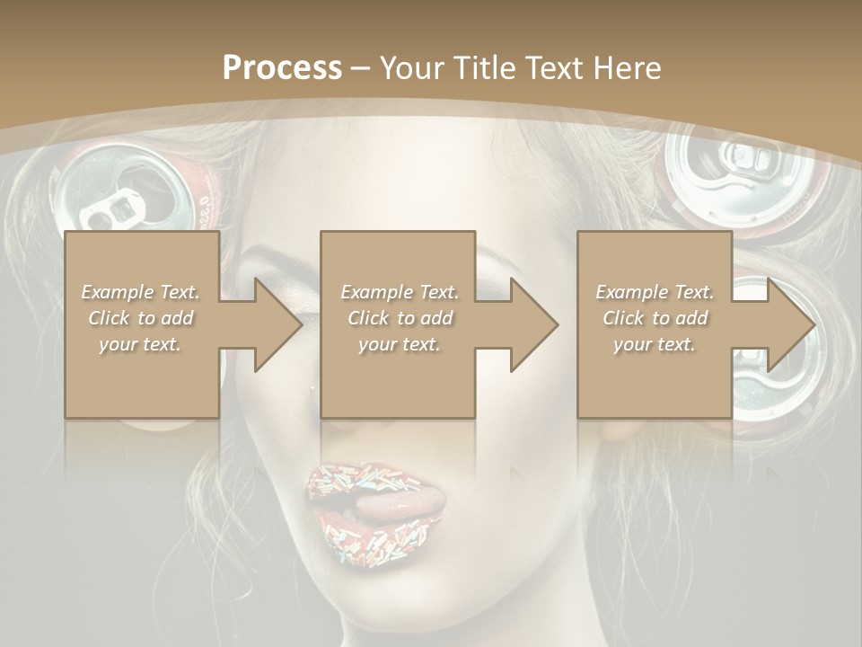 Cans In Hair PowerPoint Template