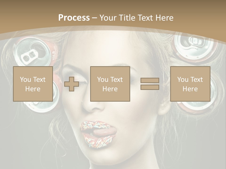 Cans In Hair PowerPoint Template