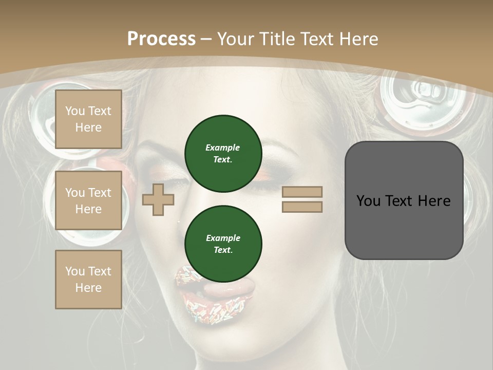 Cans In Hair PowerPoint Template