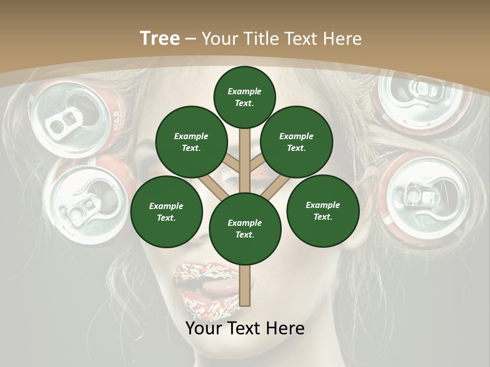 Cans In Hair PowerPoint Template