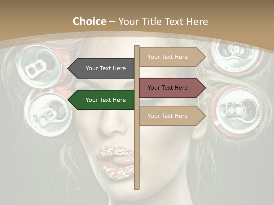 Cans In Hair PowerPoint Template