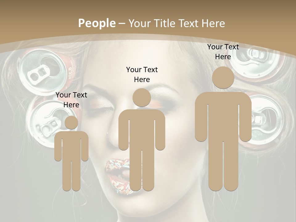 Cans In Hair PowerPoint Template