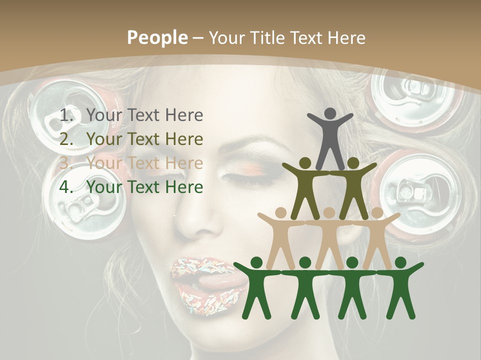 Cans In Hair PowerPoint Template