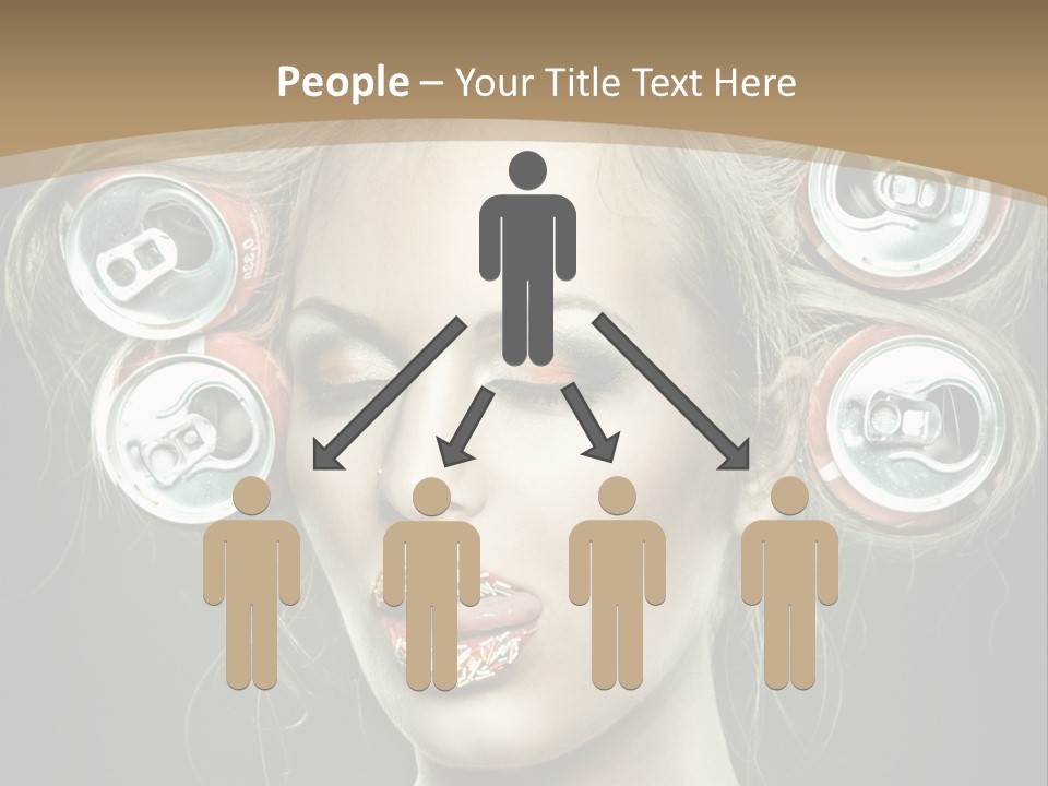 Cans In Hair PowerPoint Template