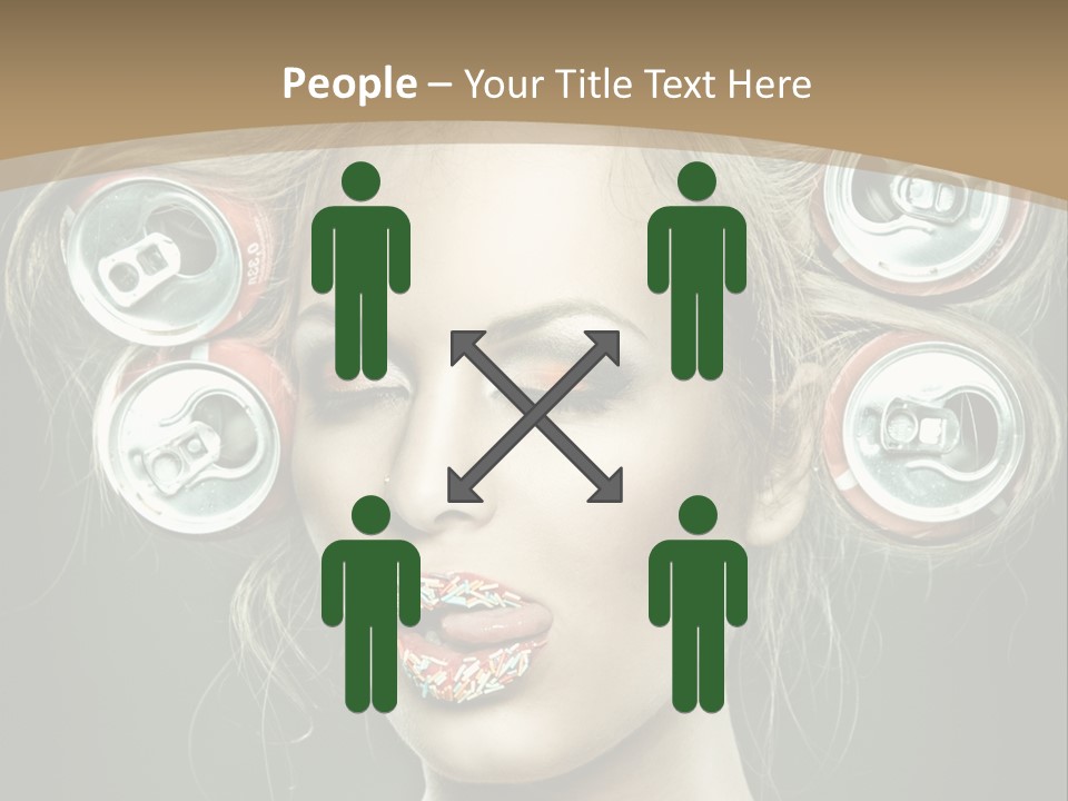 Cans In Hair PowerPoint Template