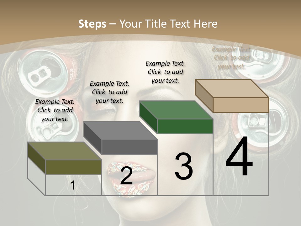 Cans In Hair PowerPoint Template