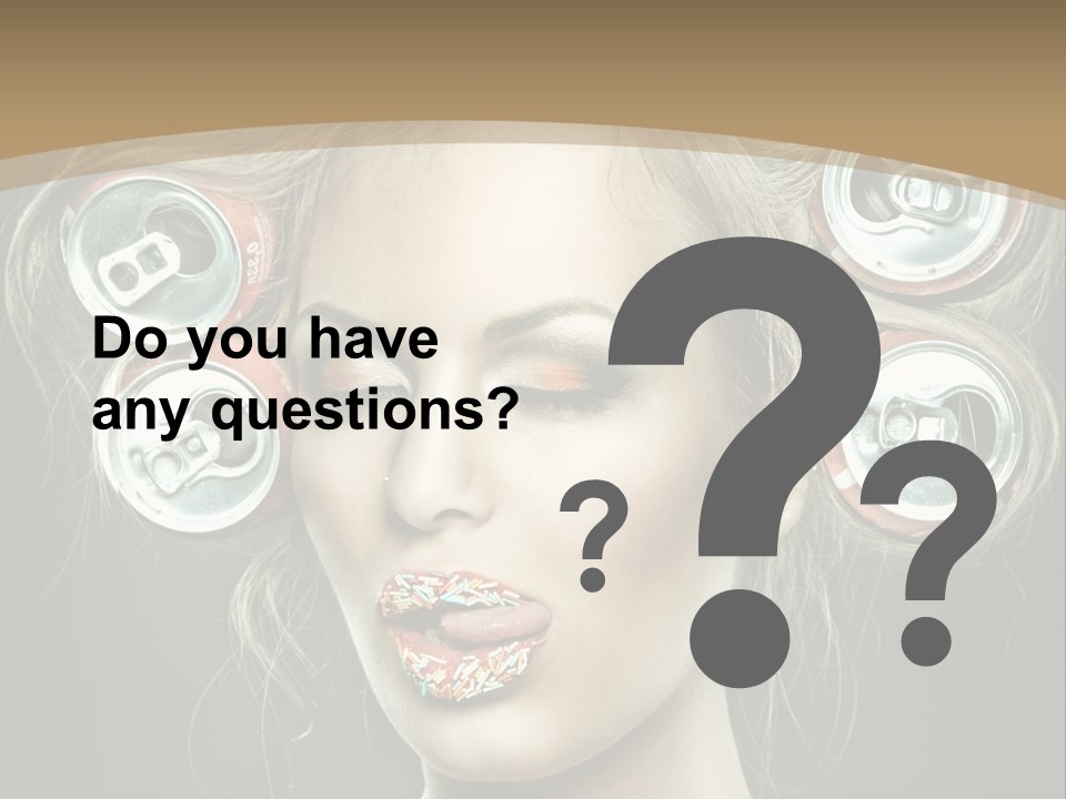 Cans In Hair PowerPoint Template