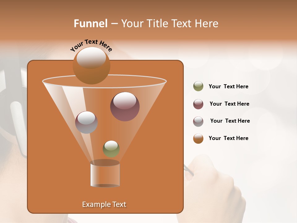 Girl With Headphones PowerPoint Template