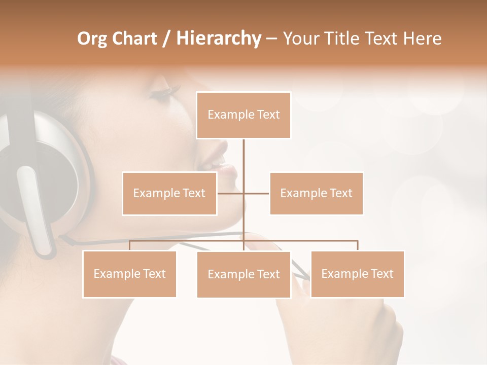 Girl With Headphones PowerPoint Template