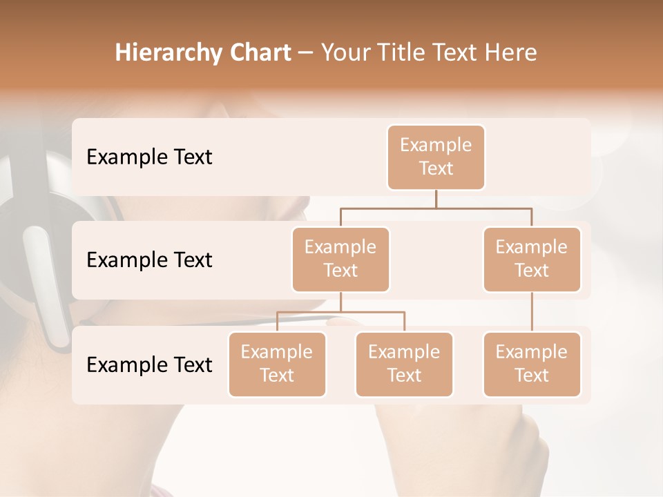 Girl With Headphones PowerPoint Template