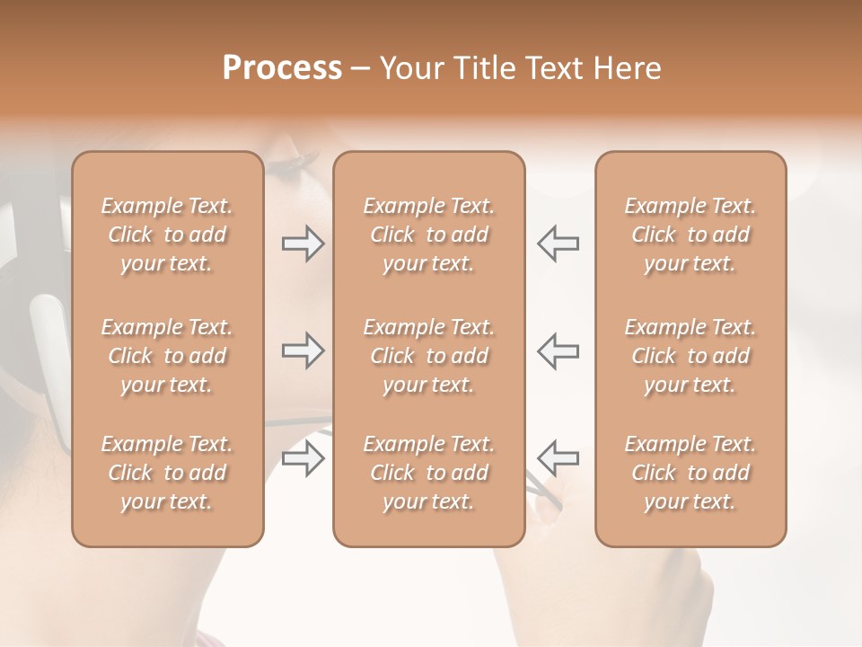 Girl With Headphones PowerPoint Template