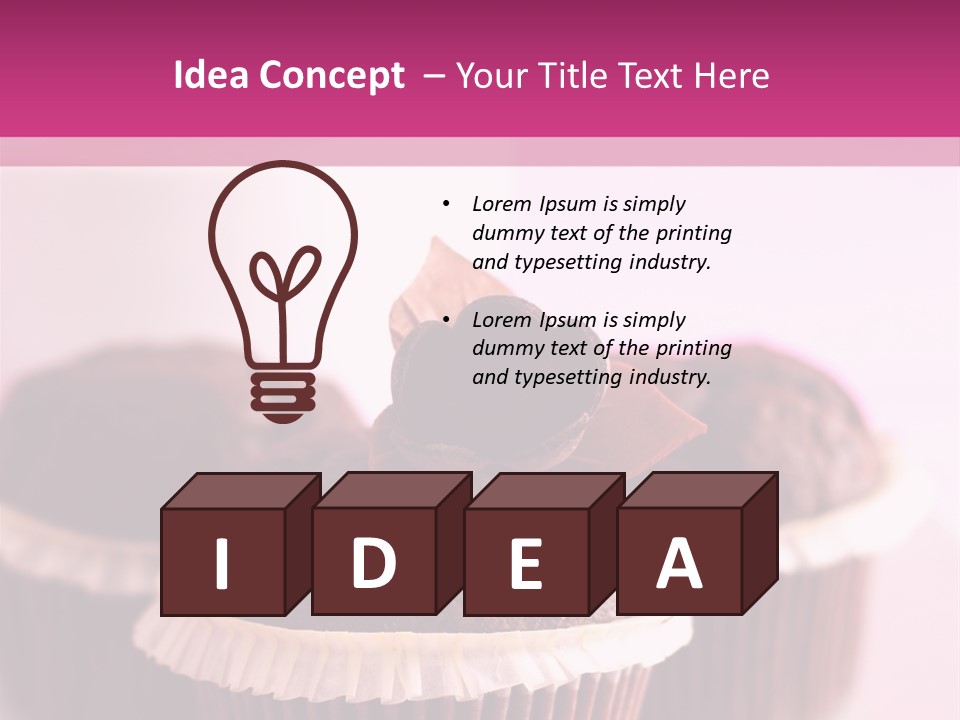 Muffin Al Cioccolato Fondente PowerPoint Template