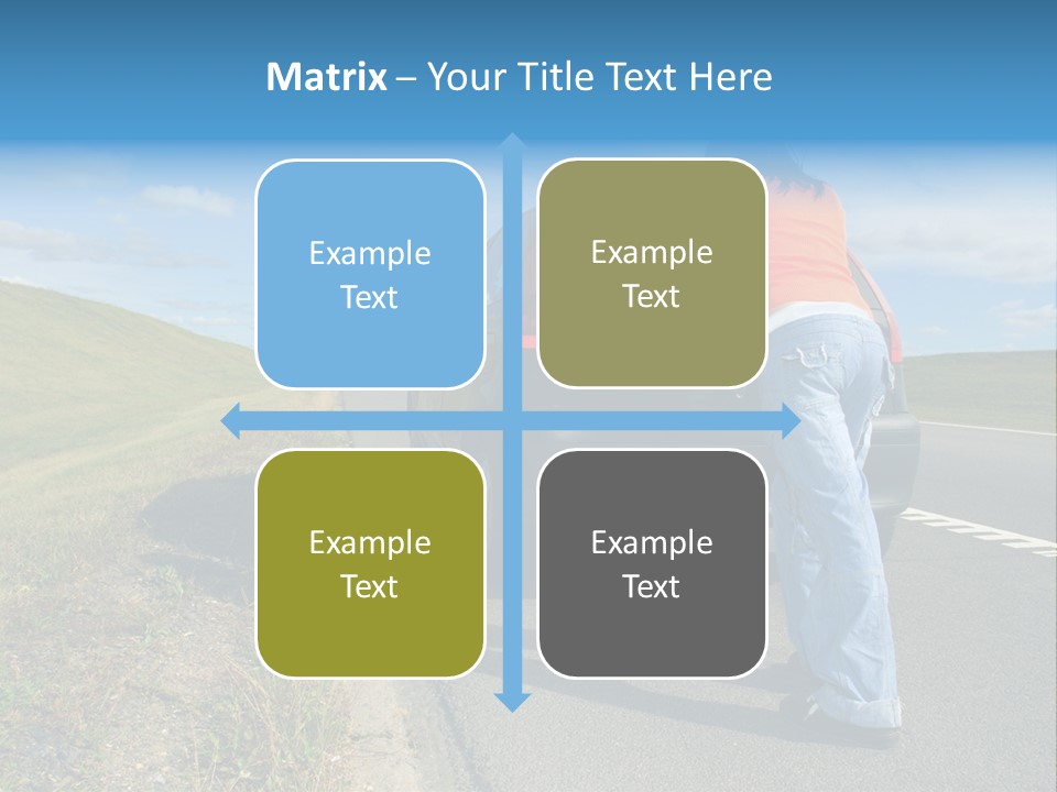 Pushing Car PowerPoint Template