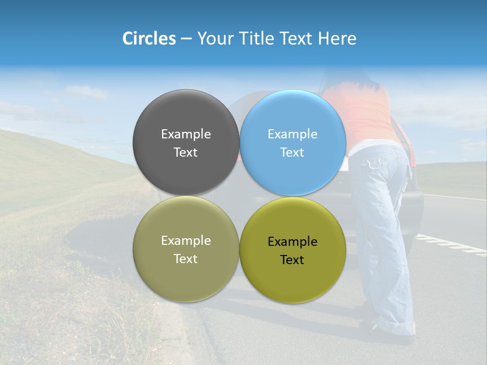 Pushing Car PowerPoint Template