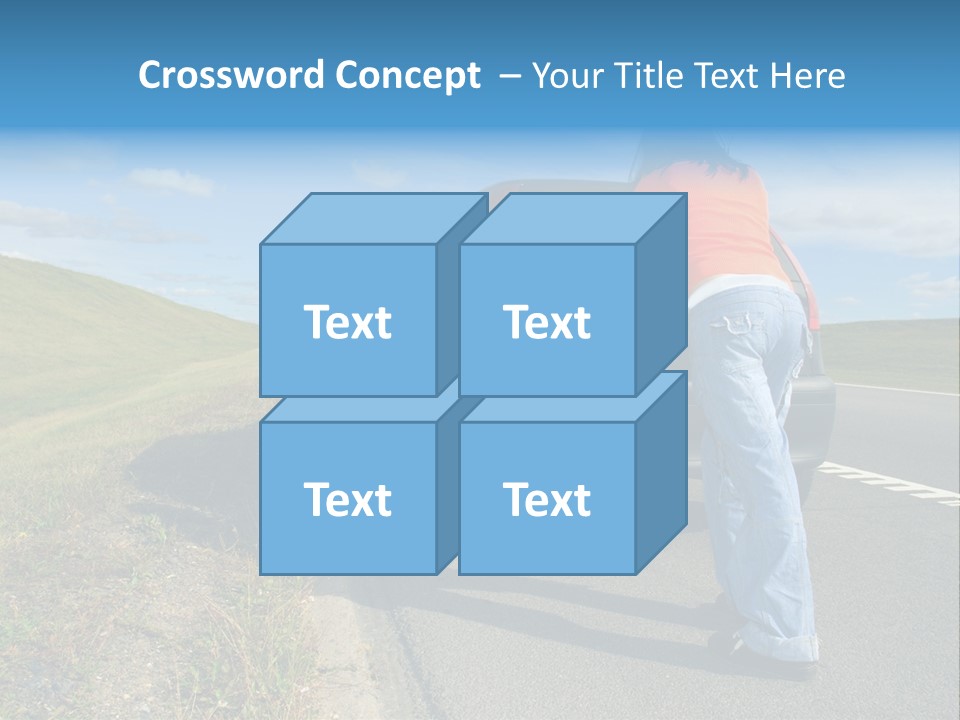 Pushing Car PowerPoint Template