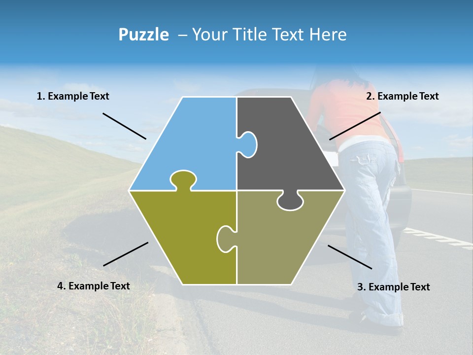 Pushing Car PowerPoint Template