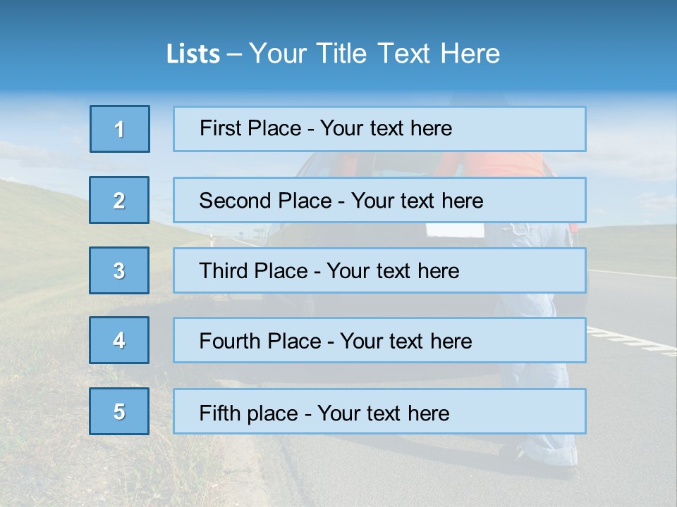 Pushing Car PowerPoint Template