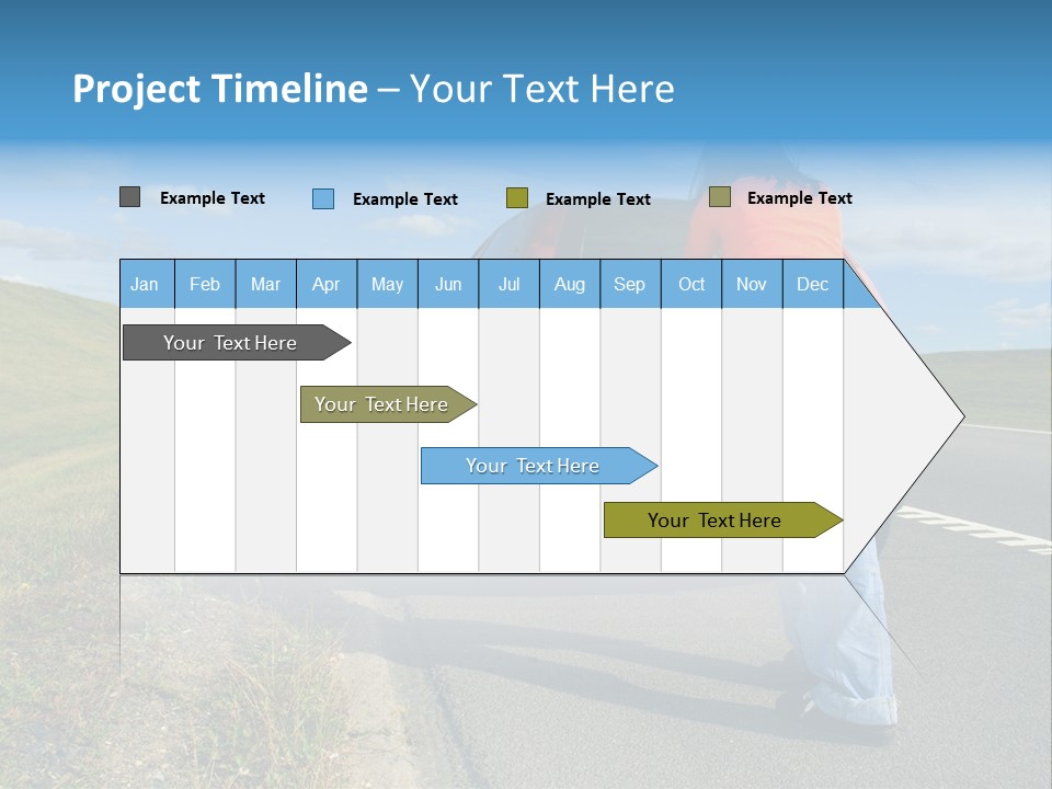 Pushing Car PowerPoint Template
