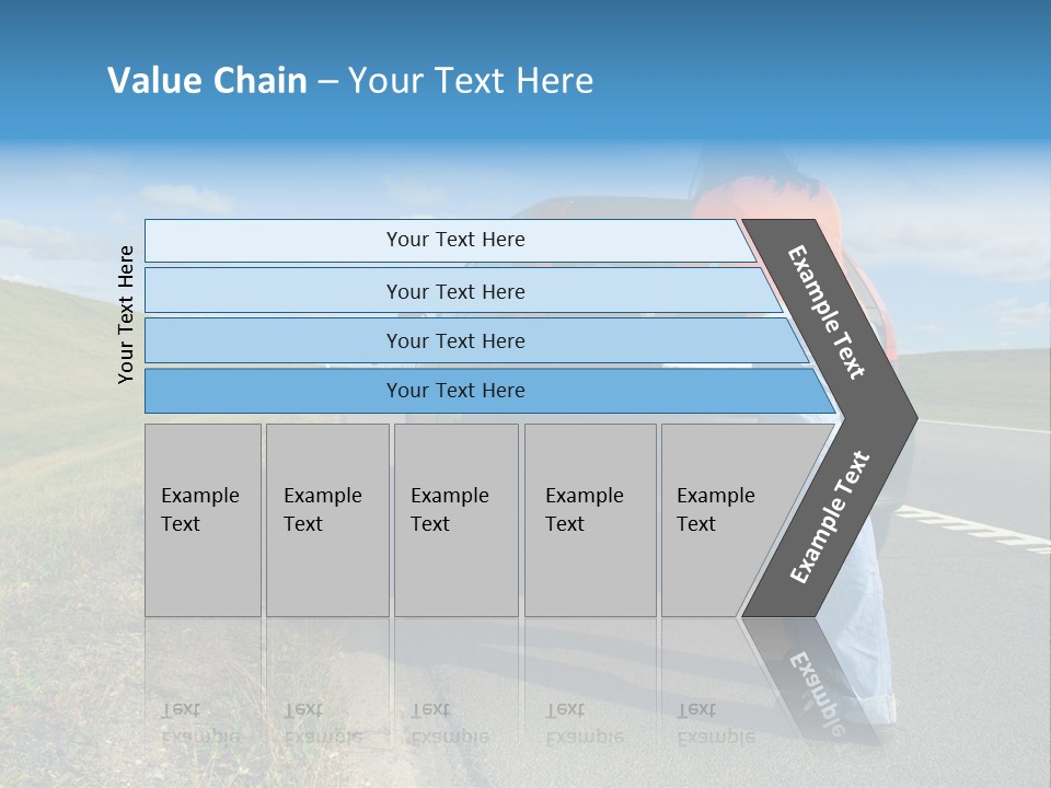 Pushing Car PowerPoint Template