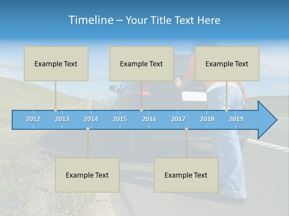 Pushing Car PowerPoint Template