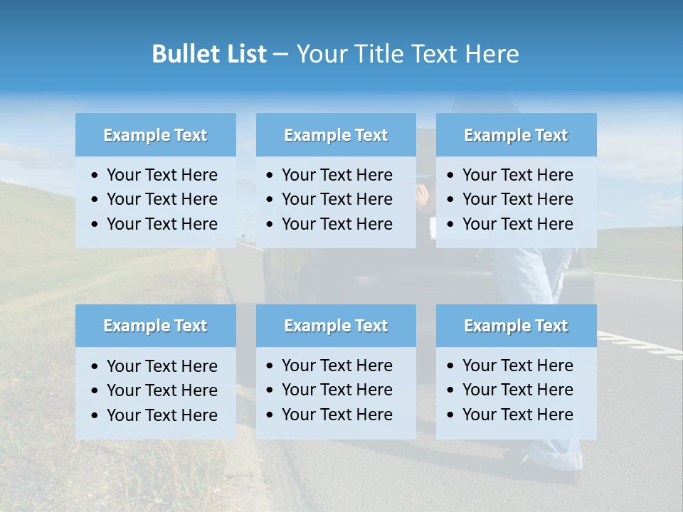 Pushing Car PowerPoint Template