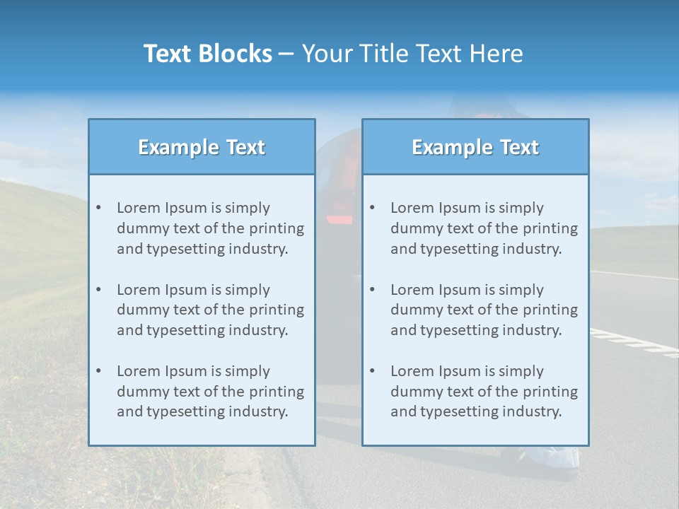 Pushing Car PowerPoint Template