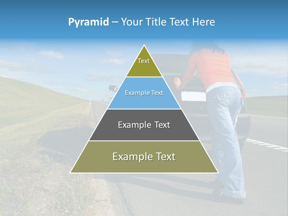 Pushing Car PowerPoint Template