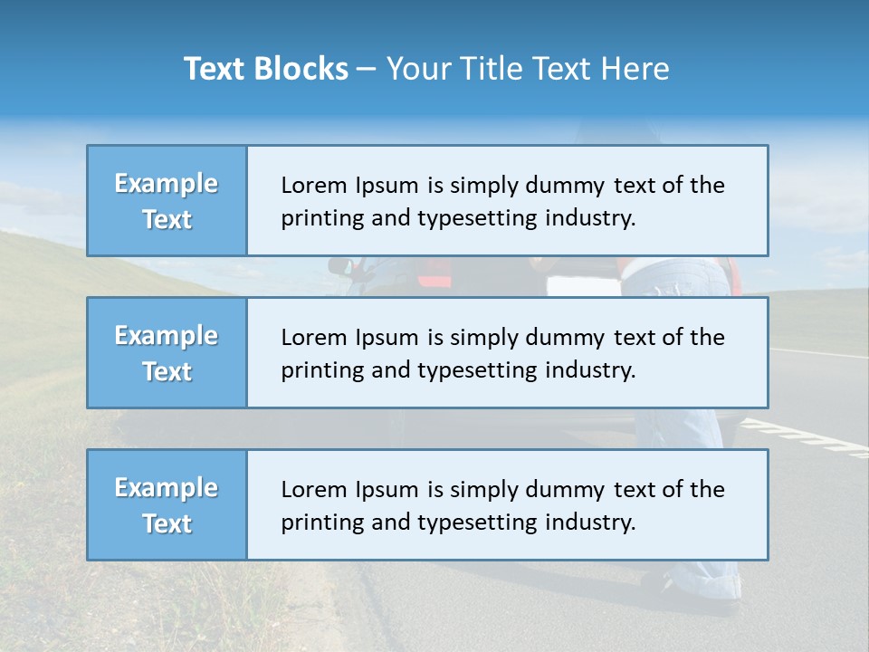 Pushing Car PowerPoint Template