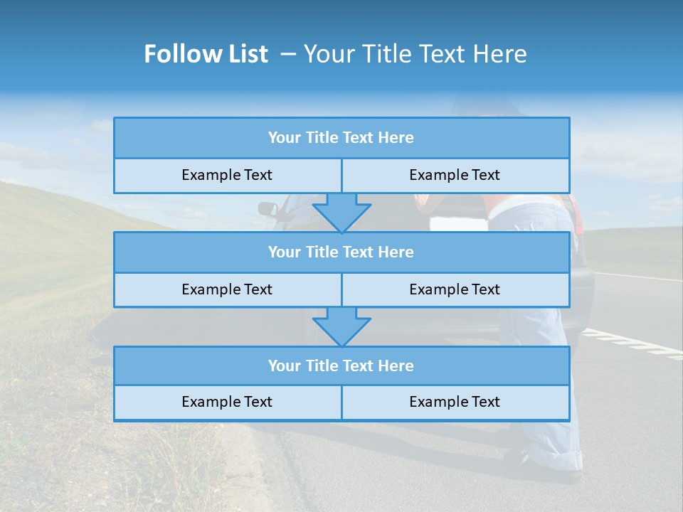 Pushing Car PowerPoint Template