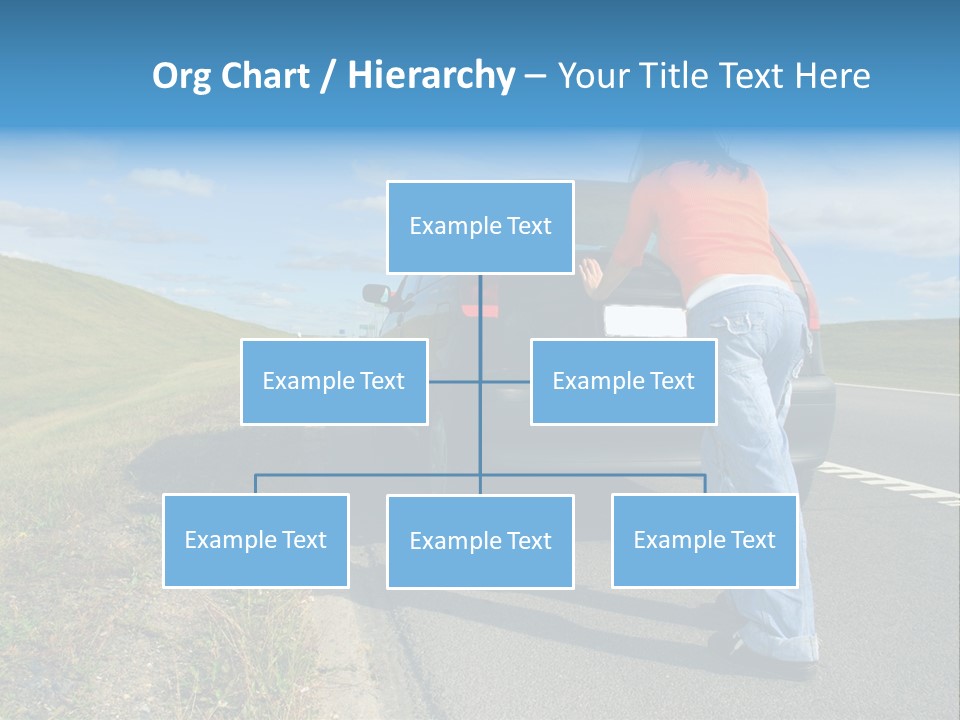 Pushing Car PowerPoint Template