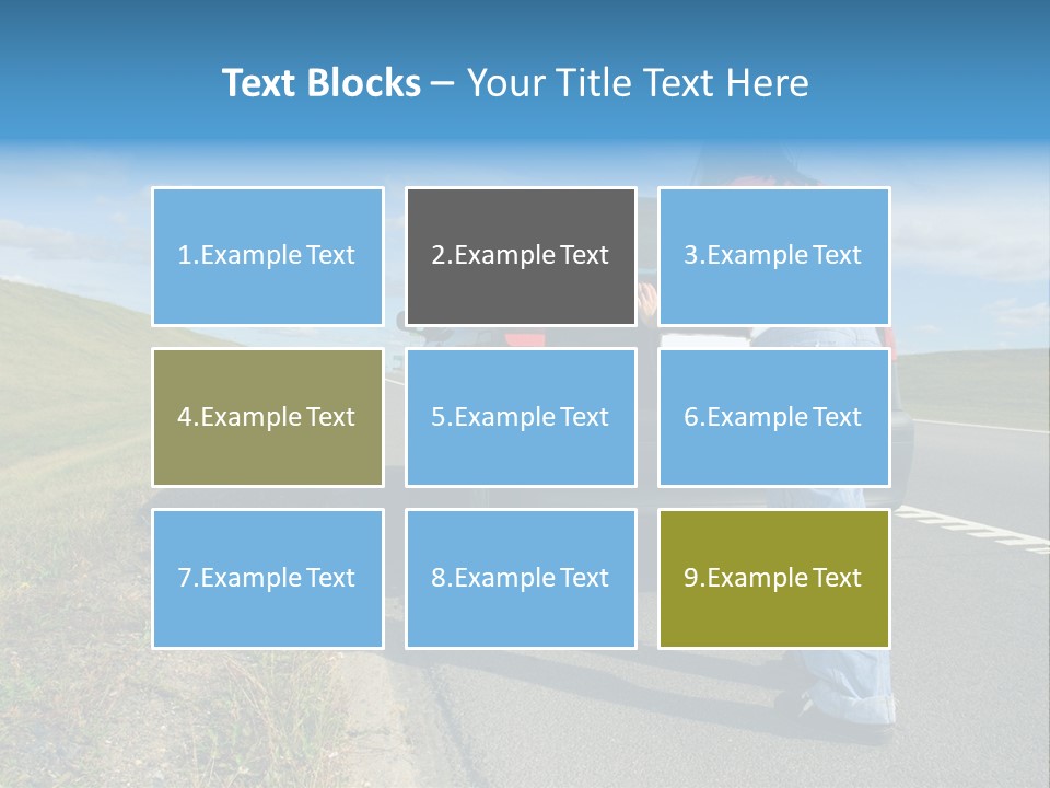 Pushing Car PowerPoint Template