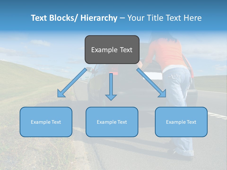 Pushing Car PowerPoint Template
