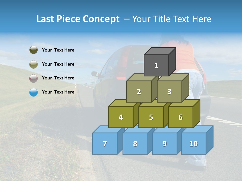 Pushing Car PowerPoint Template